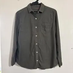 SUN VALLEYオリーブ色 コットン 長袖シャツ