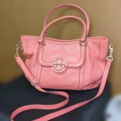 み*ん様 トリーバーチ ピンク　レザー　ショルダーバッグ　ハンドバッグ　トートバ