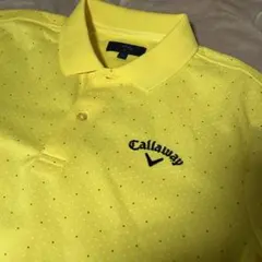 Callaway ドット柄 ポロシャツ 黄色