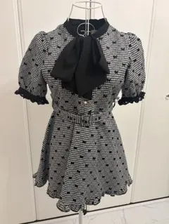 【evelyn エブリン】 (訳あり)リボンロンパース 黒