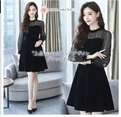 ドレス　結婚式　ベロア　ワンピース　クリスマス　フォーマル