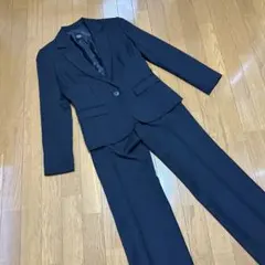 ブラックストライプ パンツスーツ 上下とワンピース3点セット