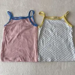 プチバトー　3ans 95cm キャミソール　女児　2枚セット