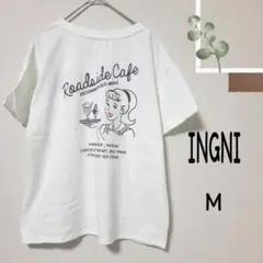 【新品タグ付き】INGNI イング レトロガール プリントTシャツ ホワイト M