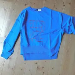 fu-dueka:: 長袖スウェット　トレーナー 　ブルーのサムネイル