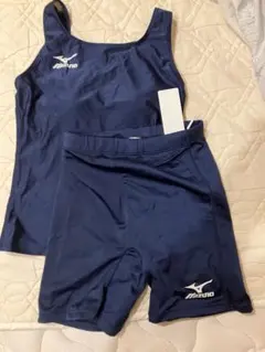 Mizuno ネイビー スクール水着上下　パット付きサイズL セパレーツ