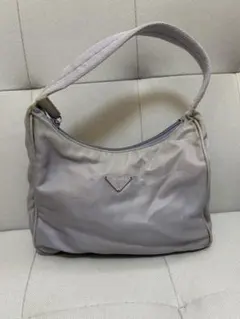 み*)様 PRADA グレー ナイロン ハンドバッグ