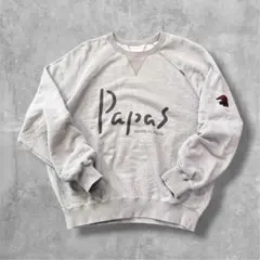 Papas　パパス　スウェット　トレーナー　両面ロゴ　両V　日本製　90s Mのサムネイル