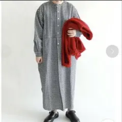 【新品】SM2 サマンサモスモス バンドカラーシャツワンピース　ギンガムチェック