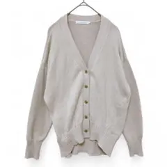 アメリカンホリック　ニットカーディガン　Vネック　羽織り　アイボリー　Mサイズ