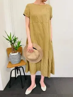 Sarahwear☆リヨセルリネン切替ワンピースのサムネイル
