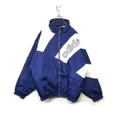 希少 90's vintage adidas ナイロンジャケット 万国旗 紺