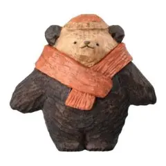 たかはたまさお 木彫り風 FIGURE COLLECTION首元温め熊