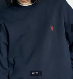 U.S. POLO ASSN.ブランドロゴネイビー Lサイズ スウェット