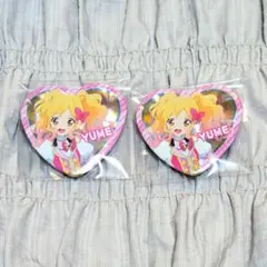 アイカツスターズ! グリッターガラポン ハート型 缶バッジ 虹野ゆめ アイカツスターズ! グリッターガラポン ハート型 缶バッジ 虹野ゆめ
