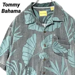 N-5274 Tommy Bahamaアロハシャツ 総柄リーフボタニカルL半袖のサムネイル