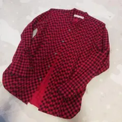 美品HAVERSACKハーバーサックノーカラーチェックシャツ