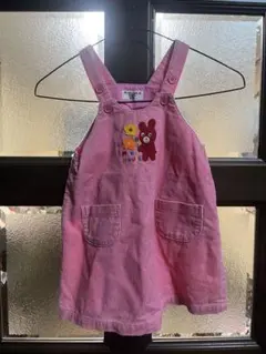 ミキハウス ピンク コーデュロイ ワンピース