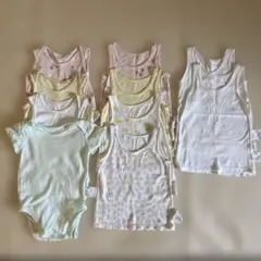 UNIQLO、肌着 80cm タンクトップ、ボディスーツ　10枚セットまとめ売り