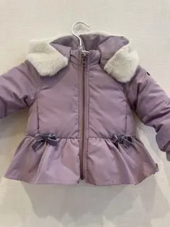 petit main パープル ダウンコート ダウン30% 90サイズ