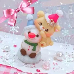 雪だるま×べあちゃん(〃ノωノ)♥♥
