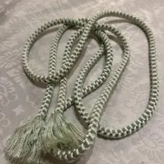 薄緑色の三つ編み帯締め