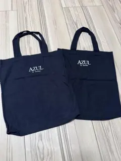 AZUL by moussy ブラックエコバッグ 2個セット