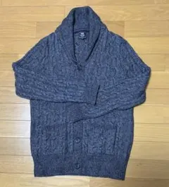 BEAMS HEART グレー ケーブルニット カーディガン Mのサムネイル