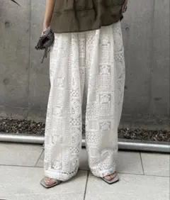 美品】スローブイエナ カットワーク コットン カーゴパンツ - メルカリ