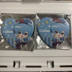 すとぷり　ころんくん　ハート缶バッジ2個セット　ハロウィン