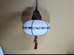 ペンダントライト 照明 昭和レトロ 大正ロマン 乳白色 当時物 アンティーク希少