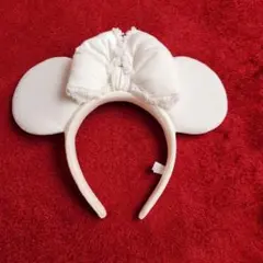 ディズニー カチューシャ ミニー 白 デニム