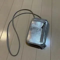 JEANASIS スマホショルダーバッグ シルバー