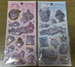 【正規品】キラキラカプセルシール 2枚セット シナモンロール マイメロディ
