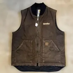 Carhartt ダック地 ワークベスト ブラウン Revalor刺繍のサムネイル