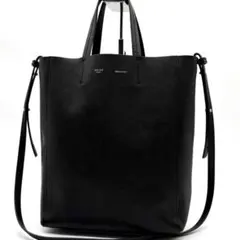美品 ジョルジュサンクベルテッド バケットバッグ ラージ A4 黒 25AS 