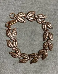 ヴィンテージ　カッパー　リーフブレスレット　USED 銅