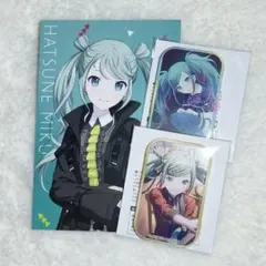 プロセカ 初音ミク ミク スクエア缶バッジ レオニード レオニミク ポストカード