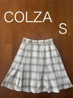 COLZA チェック柄 フレアスカート Sのサムネイル