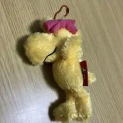 SNOOPYスヌーピー ウッドストック　ボールチェーン付きマスコットキーホルダー