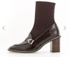 【美品】RANDA ストレッチソックスブーツ　ダークブラウン