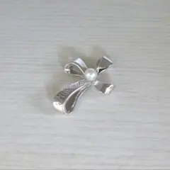 MIKIMOTO ミキモト パール クロス ペンダントトップのみシルバー M刻印のサムネイル