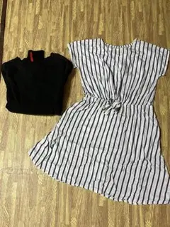 半袖ワンピースと長袖トップスのセット　まとめ売り