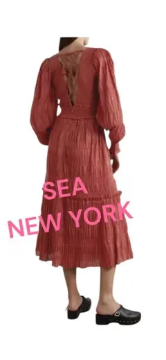 美品◆シーニューヨーク　ロングワンピース 新品未使用タグ付 Sea New Yorkシーニューヨーク 黒 ロング