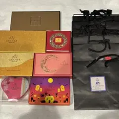 チョコレート　空箱　ショッパー　ピエール・マルコリーニ　GODIVA