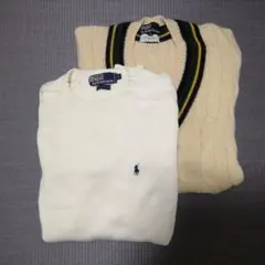 Polo by Ralph Lauren Vネックセーター M、ニットセーターL