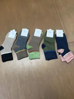 コットンストライプソックス 5足セット