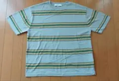 極美品　インヘリットストライプ柄半袖ニット