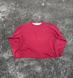 Champion チャンピオン スウェット L バーガンディ 刺繍ロゴ 古着　赤