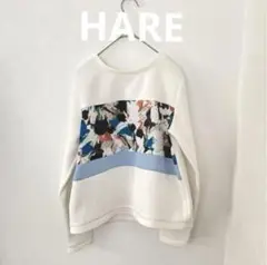 HARE ハレ　グラフィック　スウェット　長袖トップス　ファスナー　フリーサイズ